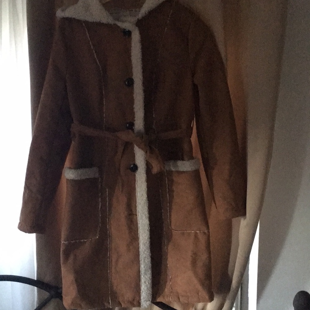 Brown warm coat size small